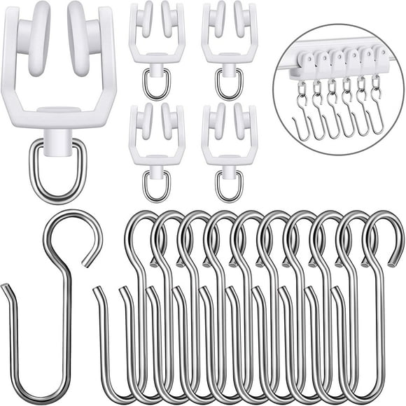 HWZWT S Ceiling Curtain Track Hook Piece Curtain Track Set