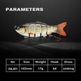 thumbnail image 3 of 10cm 17g Topwater Señuelos de pesca Artificial Fake 6 Segments Hard Bait (379), 3 of 5