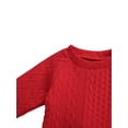 thumbnail image 4 of Toddler Casual Clothes Baby Girls Boys Solid Color Thicken Twist Knit Sweater Shirt Top Long Pant Fall Winter Warm Outfits Sets, 4 of 9