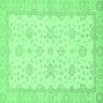 thumbnail image 1 of Ahgly Company Indoor Square Oriental Emerald Green Traditional Area Rugs, 4' Square, 1 of 4