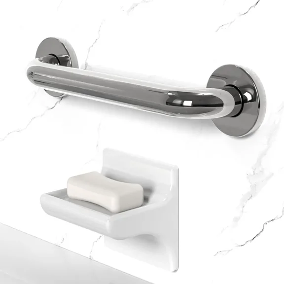 12 Inches Stainless Steel Bath Safety Grab Bar 500Lbs Loading Capacity (Chrome)
