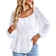 thumbnail image 1 of Camisa informal sin espalda con cuello ancho y manga larga para mujer con dobladillo suelto para todas las estaciones, 1 of 6