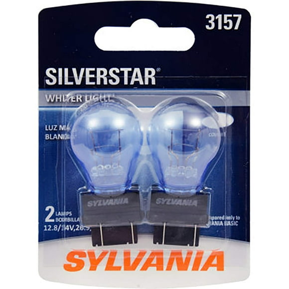 Bombilla Sylvania 3157 SilverStar Mini, luz blanca más brillante (x2)