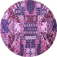 thumbnail image 1 of Ahgly Company Indoor Round Southwestern Purple Country Area Rugs, 6' Round, 1 of 4