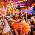 thumbnail image 4 of LILIYA Girls Halloween Enchanting Hat Outfit with Tutu Dress, Fancy Party Set for Dress Up and Halloween Party 4-5 Years, 4 of 7