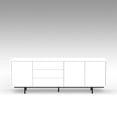 thumbnail image 4 of Atlas 78" x 28" Highboy Modern TV Stand Cabinet And Sideboard - White Frame, White Door/Drawers, Black Base, 4 of 8