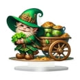 thumbnail image 4 of St Patricks Day Decor Leprechaun Figurines 2D Acrylic Irish Shamrock St. Patricks Gifts Table Desk Shelf Holiday Decor A, 4 of 9