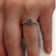 thumbnail image 4 of Pompeii 5/8ct Vintage Blue Diamond Engagement Ring 14K White Gold (Blue,SI2-I1), 4 of 4