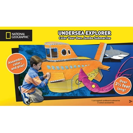 national geographic 3 5ft tall corrugated cardboard submarine