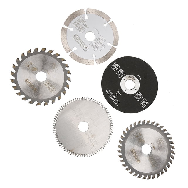 Mini Circular Saw Blade Set, 5Pcs Carbide 85mm Inner Diameter 15mm Blades Replacement for Cutter Hand Saw Table Saw