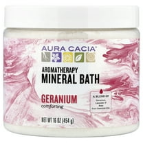 Aura Cacia Mineral Bath-Comforting Geranium 16 oz Bath Salt