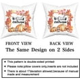 thumbnail image 5 of Fall Pumpkin Pillow Covers 18x18 Inch Set of 2, Hello Autumn Maple Leaf Wreath Throw Square Cotton Cushion Cover for Home Couch Sofa Patio Bedroom Livingroom (lzzlzz9230718787PQC86), 5 of 6