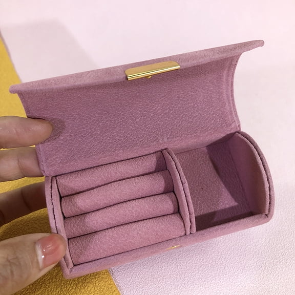 Namzi Pink Arch-shaped Jewelry Box 10*5*3.5cm Earrings Storage, Decorative & Portable Jewelry Organizer - 1 Piece