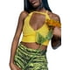 thumbnail image 2 of VISgogo Tops cortos para mujer, cuello halter, sin mangas, cruzado, cruzado, de color sólido, de punto, camiseta delgada para damas VISgogo moda, 2 of 9