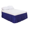 thumbnail image 1 of Solid Color Elastic Bed Skirt Fitted Bed Base Cover | Wraparound Dust Ruffle with Hidden Elastic Band | Easy on and Off Fits Mattress Box Spring | Hides Under-Bed Storage Keeps Bedroom Tidy, 1 of 6