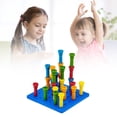 thumbnail image 1 of Juguete sensorial educativo, juego de tablero de clavijas, juguetes, juego de tablero de clavijas, juguetes, tablero de clavijas apilable, juguete para niños pequeños, construcción resistente, 1 of 13