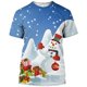 thumbnail image 1 of Camisetas con estampado de dibujos animados de Papá Noel para hombre, camisa de manga corta con gráfico de Navidad y nieve, ropa informal para vacaciones de verano, 1 of 4