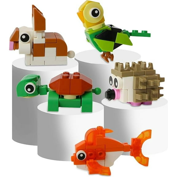 Brick Loot Animal Building Toy Set, 10-Pack Lego-Compatible Mini Brick Animals, Compatible with Major Brands