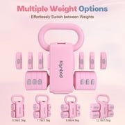 kisnbld Adjustable Kettlebell Set, 2 in 1 Free Weights Dumbbells & Kettlebell Set for Women with Fast Adjustment, Each 2lb 3lb 4lb 5lb Hand Weights Set for Home Gym & Outdoor Exercise Training