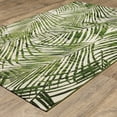 thumbnail image 2 of Oriental Weavers Naples Indoor/Outdoor Rug - 1572X - 5'3" x 7'6" - in Green/ Ivory - Tropical Style, Water, Stain and Fade Resistant, Hose Clean, Patio, Outdoor Living Area Rug, 2 of 4