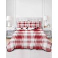 thumbnail image 3 of Red Checkered Twin XL Size Down Alternative Comforter, Lightweight Comforter Quilt Bedding Set with Pillow Shams Red White Plaid Farmhouse All Seasons Bed Comforter Duvet Insert 68"x98", 3 of 7