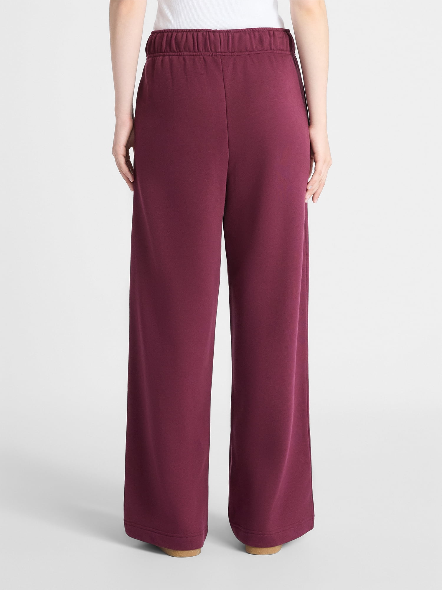 No Boundaries Soft Fleece Wide Leg Pants, 30” Inseam, 1 or 2-Pack, Women’s XXS-4X