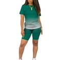 thumbnail image 4 of Avamo Womens Casual Sport Active Set Summer Short Sleeve Gradient Color Tops and Shorts Tracksuit Outfits, 4 of 4