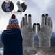 thumbnail image 3 of Guantes de ciclismo de invierno cálidos con forro antideslizante y agarre para pantalla táctil. Gris oscuro, 3 of 9