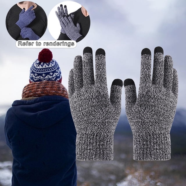 Guantes Térmicos Antideslizantes shamjiam Invierno Gris