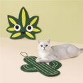 thumbnail image 4 of POINTERTECK Cat Scratching Pad Wear Resistance Cat Scratcher Leaf Shape Non-Slip Scratching Rug Durable Sisal Cat Scratch Mat for Indoor Cat Grinding Claws, 4 of 9