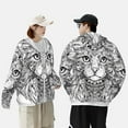 thumbnail image 4 of Gaeub Intricate Cat Mandala Men's and Women's UPF 50+ Long-Sleeved Sun Protection Clothing, Fishing Shirt Long Sleeve Zip-Large, 4 of 7