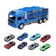 thumbnail image 2 of Camión de juguete plegable para niños con 6 coches de carreras, juego de juguetes para camiones transportadores para niños, regalos para niños y niñas Azul, 2 of 9