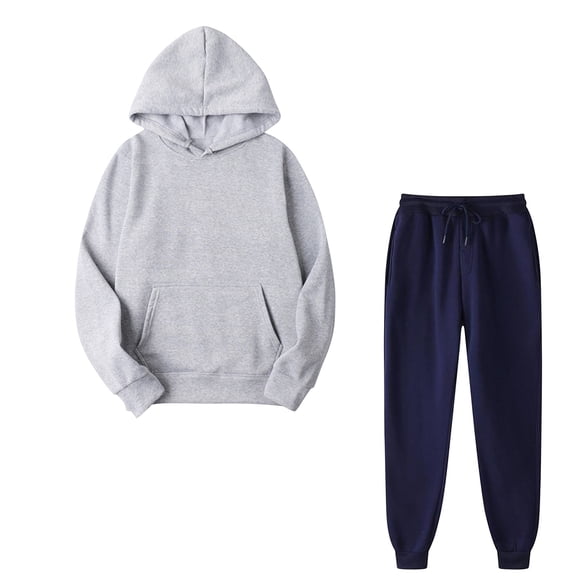 Juebong Ensemble 2 Pcs Survêtements de Sport pour Hommes et Femmes Chandail à Manches Longues Chandail à Capuche et Pantalons de Survêtement Costume Automne Hiver Offres du Lundi 2023