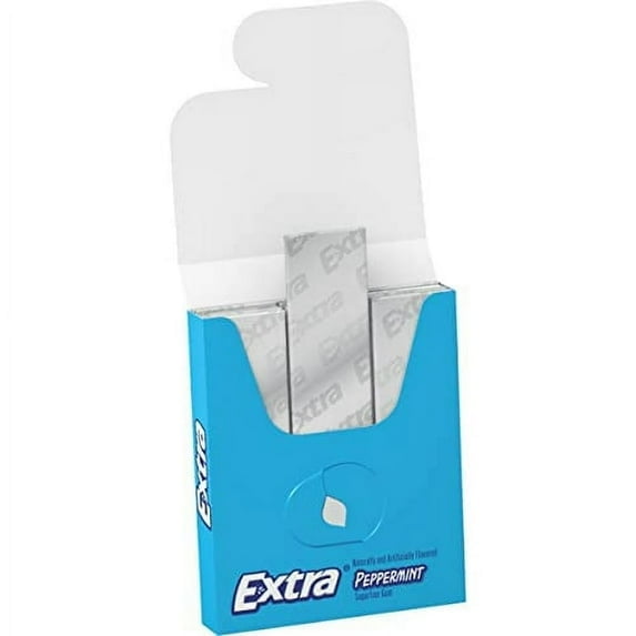 Extra Peppermint Sugarfree Gum – Long Lasting Flavor, 10 Packs, 15 Sticks Each (150 Total)