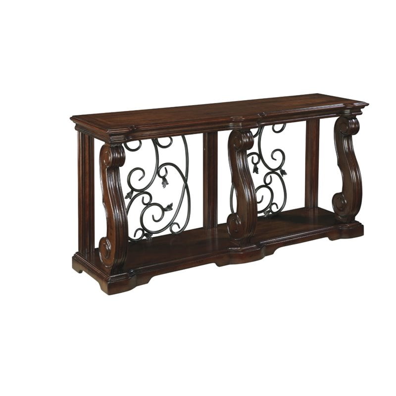 Ashley Furniture Alymere Console Table In Rustic Brown