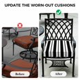 thumbnail image 5 of Outdoor Patio Cushion Covers 2 Pack Black Striped Patio Chair Cushion Covers with Ties and Zipper Rustic Farmhouse Stripes Waterproof Outdoor Seat Cushion Covers for Patio Furniture 22"x22", 5 of 9