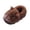 j14-Brown, variant on LIIPEE Kids Cartoon Slippers For Girls And Boys Cute Non- Flat Bottom Slipper Booties Fall Winter Warm Fuzzy Comfortable House Shoes,7-8 Years