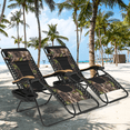 thumbnail image 6 of Magshion 25" Patio Zero Gravity Chair Set of 2, Folding Adjustable Reclining Beach Lawn Lounger with Pillow and Cup Holder, Jungle, 6 of 11
