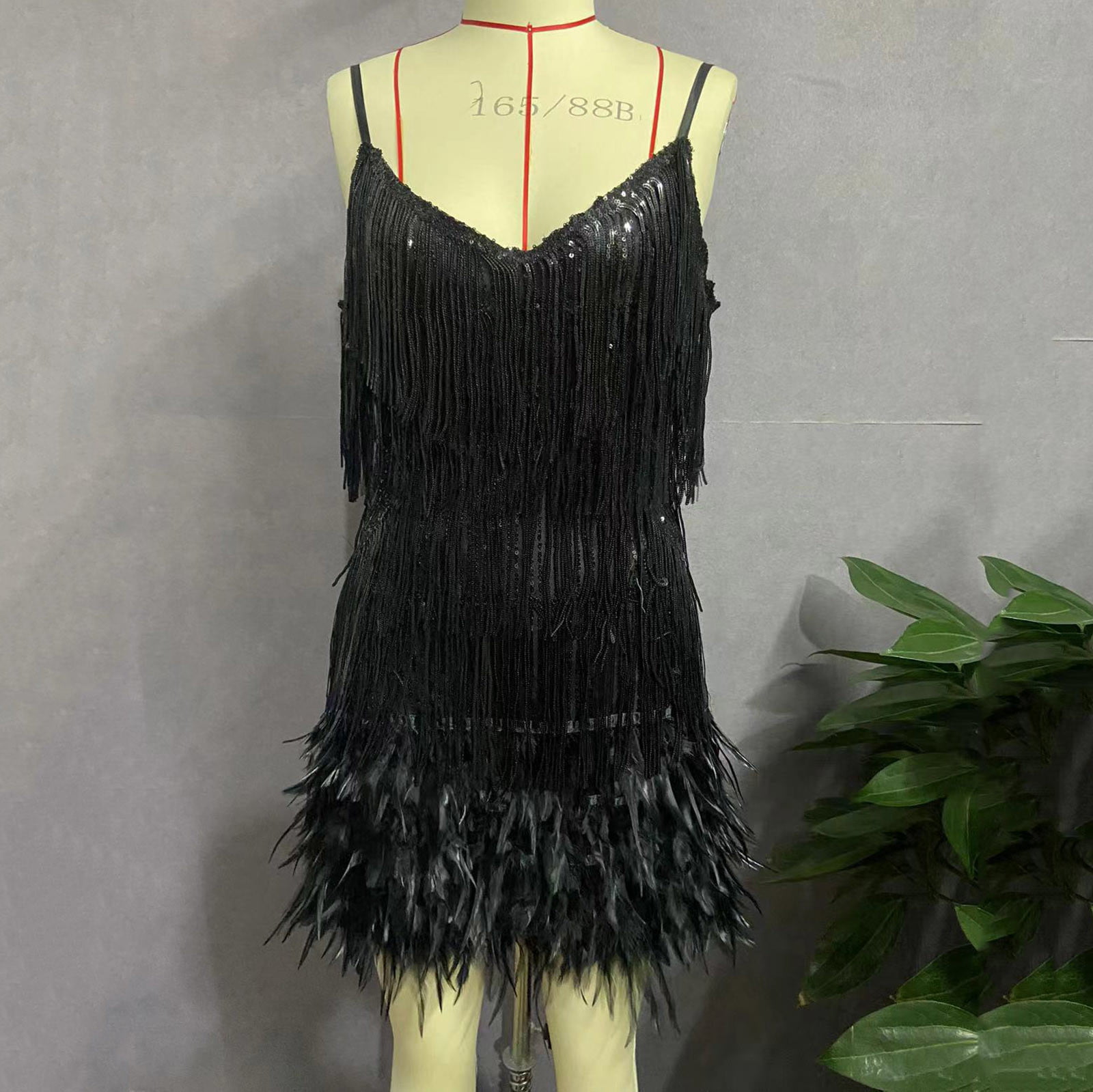 Dresses for Women 2023 Ahomtoey Women's Fashion Suspender Crewneck Sequin  Feather Sleeveless Solid Mini Dress Party Dress Early Access Deals Gift for
