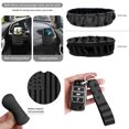 thumbnail image 6 of Yuyamidu Black American Flag Auto Seat Cover Full Set of 15 Universal Car Steering Wheel Accessories Seatbelt Strap Pad Trash Can Mount Storage Pocket Cup Holders Rearview Mirror Cover Keychain, 6 of 7