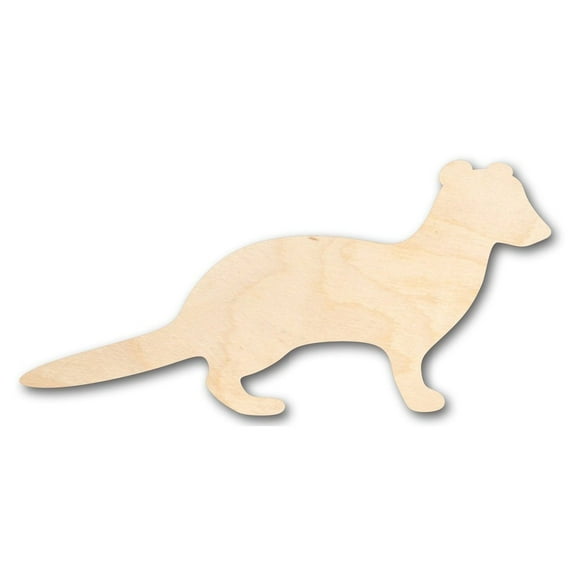 Unfinished Wood Weasel Shape - Animal - Craft - up to 46" DIY 7" / 1/8"