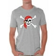 thumbnail image 1 of Awkward Styles Sugar Skull Shirts for Men Jolly Roger Skull and Crossbones Men's Tee Shirt Tops Day of Dead Tshirts Pirate Flag Shirts Skull T-shirts Dia de Los Muertos T Shirts for Men, 1 of 4