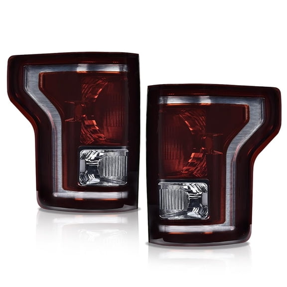 Suitable for Smoke Lens Tail Lights Set for 2015-2017 Ford F150 - Left & Right Rear Brake Lamp Assembly with  - Stylish Upgrade for Enhanced Visibility