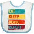 thumbnail image 3 of Inktastic Discus Thrower Eat Sleep Discus Repeat Boys or Girls Baby Bib, 3 of 4
