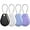 Light Bule/Black/White/Purple, variant on 4 Pack Waterproof AirTag Holder, Air tag Secure Case Antitheft with Wire Cable, Ultra Durable, Scratch-Resistant Tag Cover with Key Locking, AirTag Keychain Accessories for Car Bike Luggage Key Dog