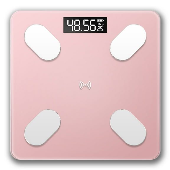 Weight Scale,Precision Digital Body Bathroom Scale with Step-On Technology, 6mm Tempered Glass Easy Read Backlit LCD Display, Body Tape Measure Included, 400 Pounds, Rose Gold