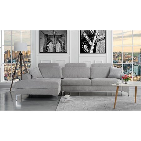 Modern Large Linen Fabric Sectional Sofa L Shape Couch With Extra Modern Large Linen Fabric Sectional Sofa L Shape Couch With Extra Wide Chaise Lounge