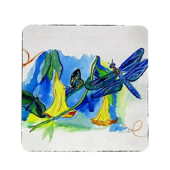 Betsy Drake CT813 Yellow Bells & Dfly Coaster - Set of 4
