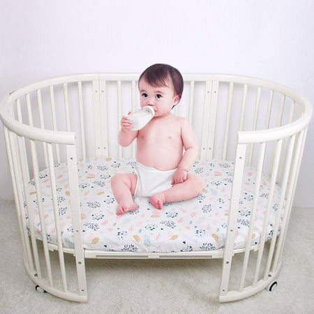 Lyumo 70 130cm Soft Cotton Baby Bed Fitted Sheet Infant Crib Sheet
