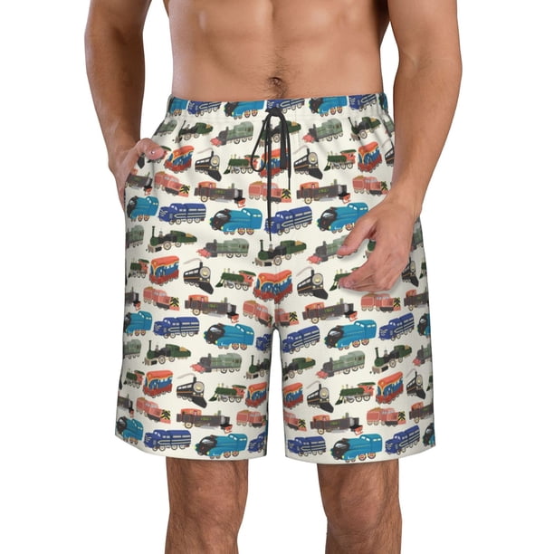 Fotbe Train Trajes de Baño Estampados para Hombre, Shorts de Verano de Secado Rápido, Ropa de Playa, Bañadores-Medium
